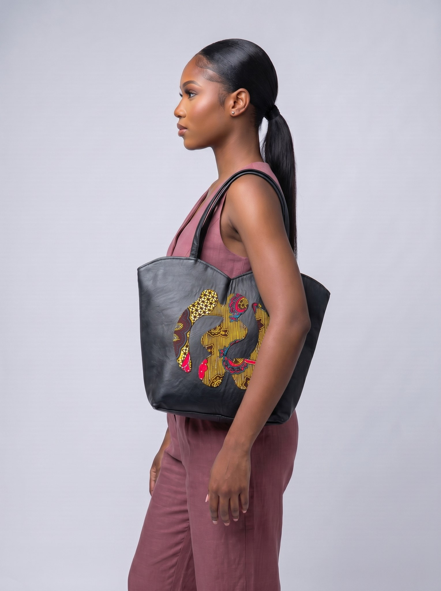 Shoulder Bag – African Print Leather Bag | Akosua alternate view