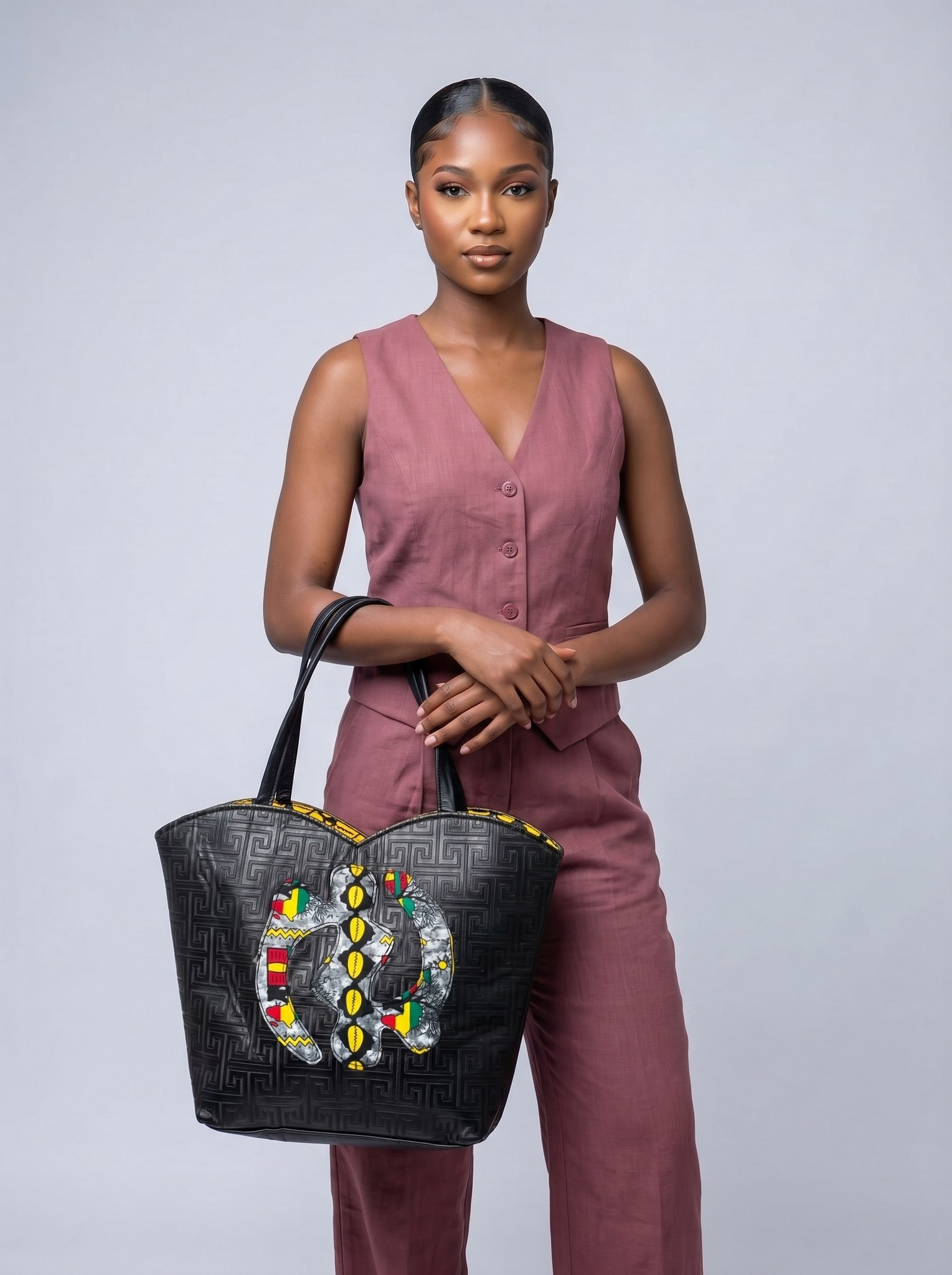 Shoulder Bag – African Print Leather Bag | Aba alternate view