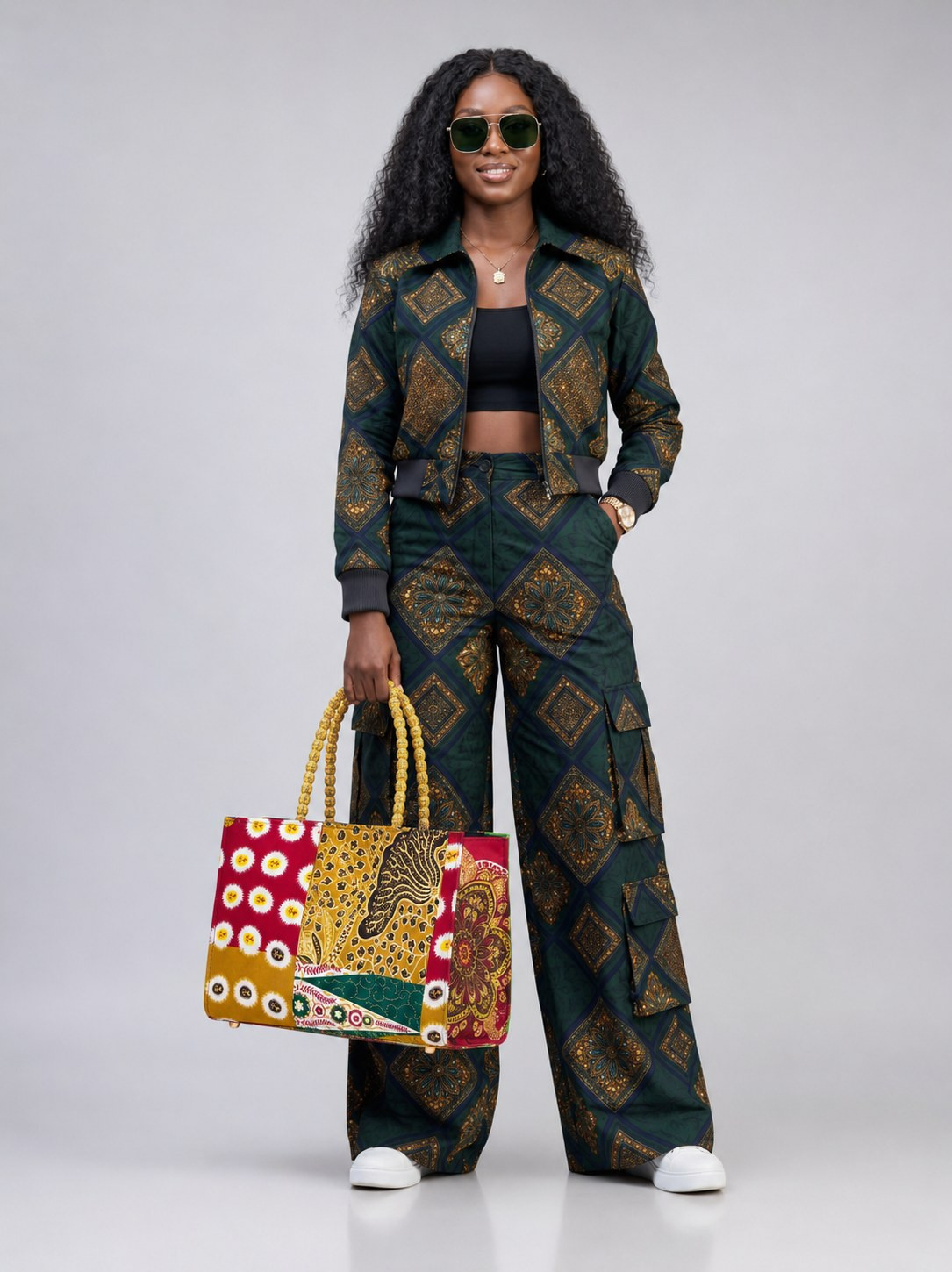 Ankara Tote Bag – Hand Made Bag | Chiamaka alternate view