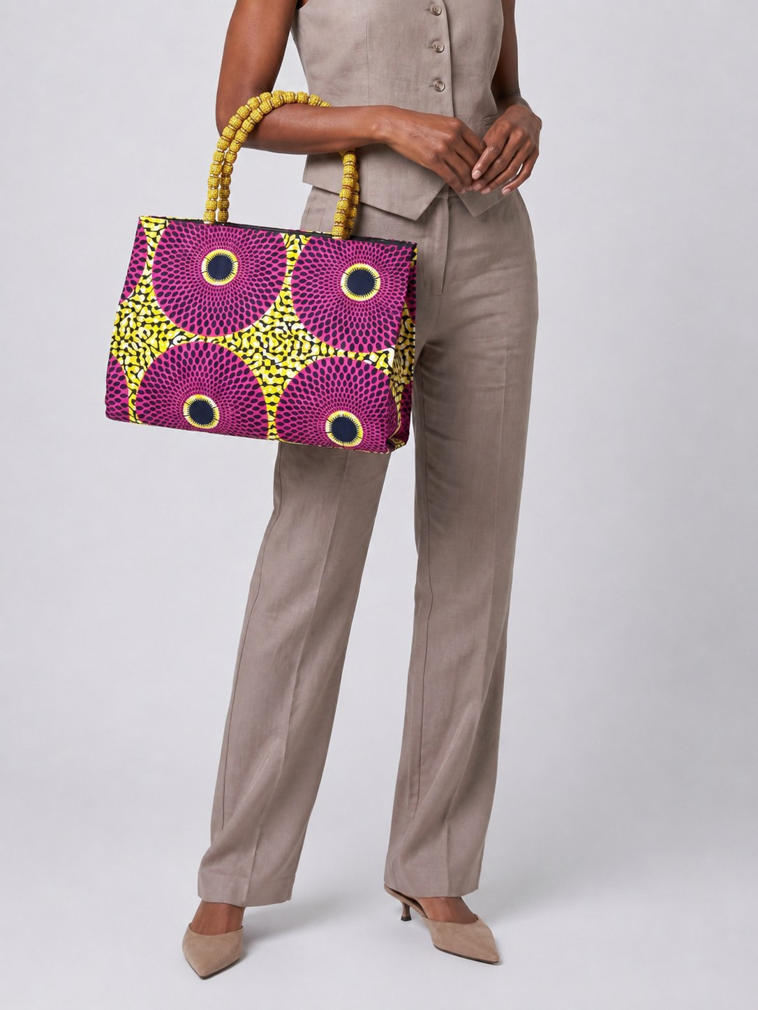 Ankara Tote Bag – Hand Made Bag | Aba alternate view