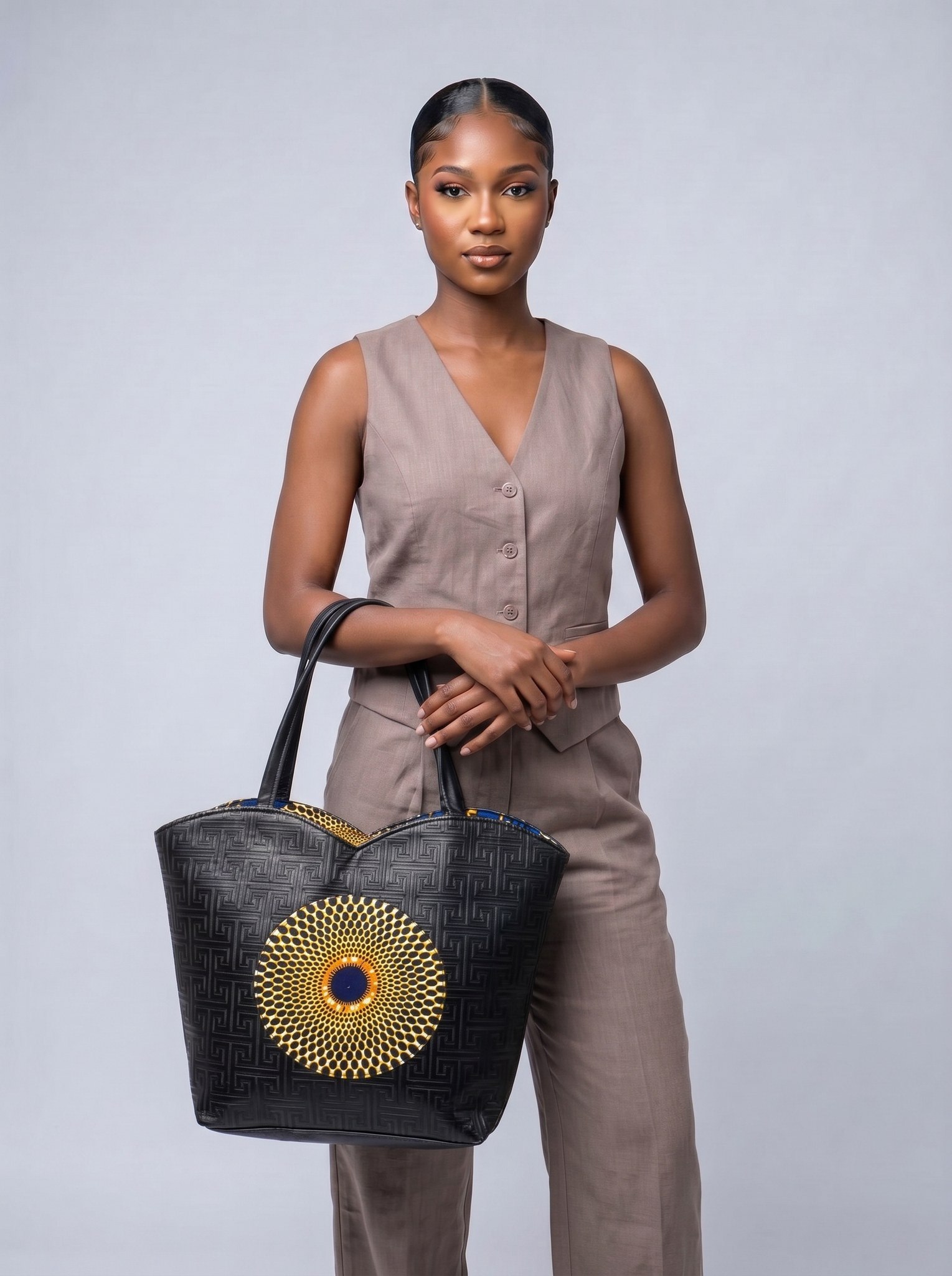 Shoulder Bag – African Print Leather Bag | Adjoa alternate view