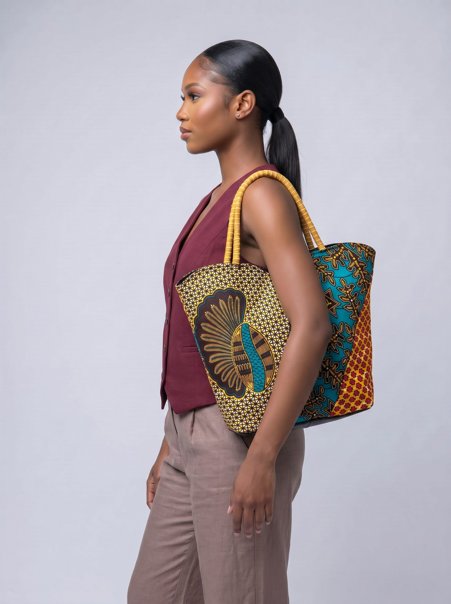 Shoulder Bag – African Print Design | Ngozi alternate view
