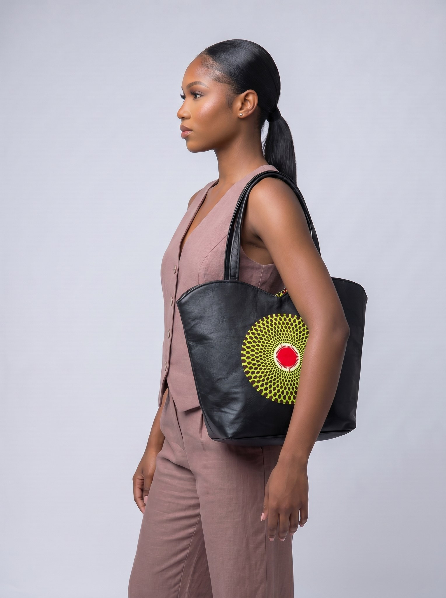 Shoulder Bag – African Print Leather Bag | Akua alternate view