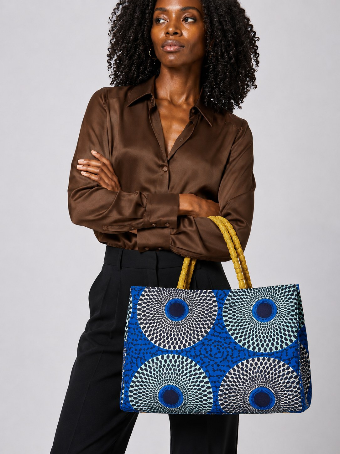 Ankara Tote Bag – Hand Made Bag | Top Handle Bag alternate view