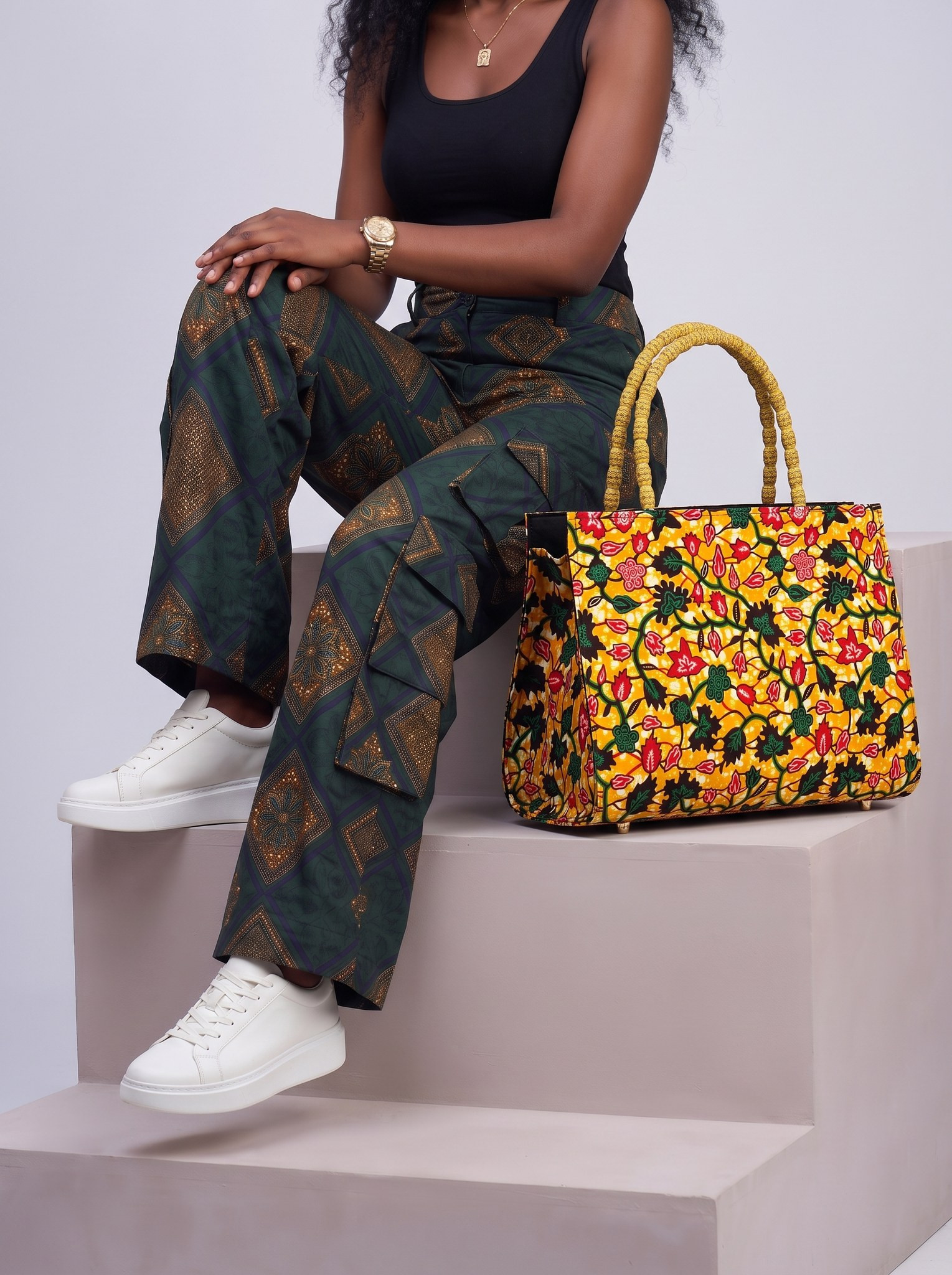 Ankara Tote Bag – Hand Made Bag | Amara alternate view