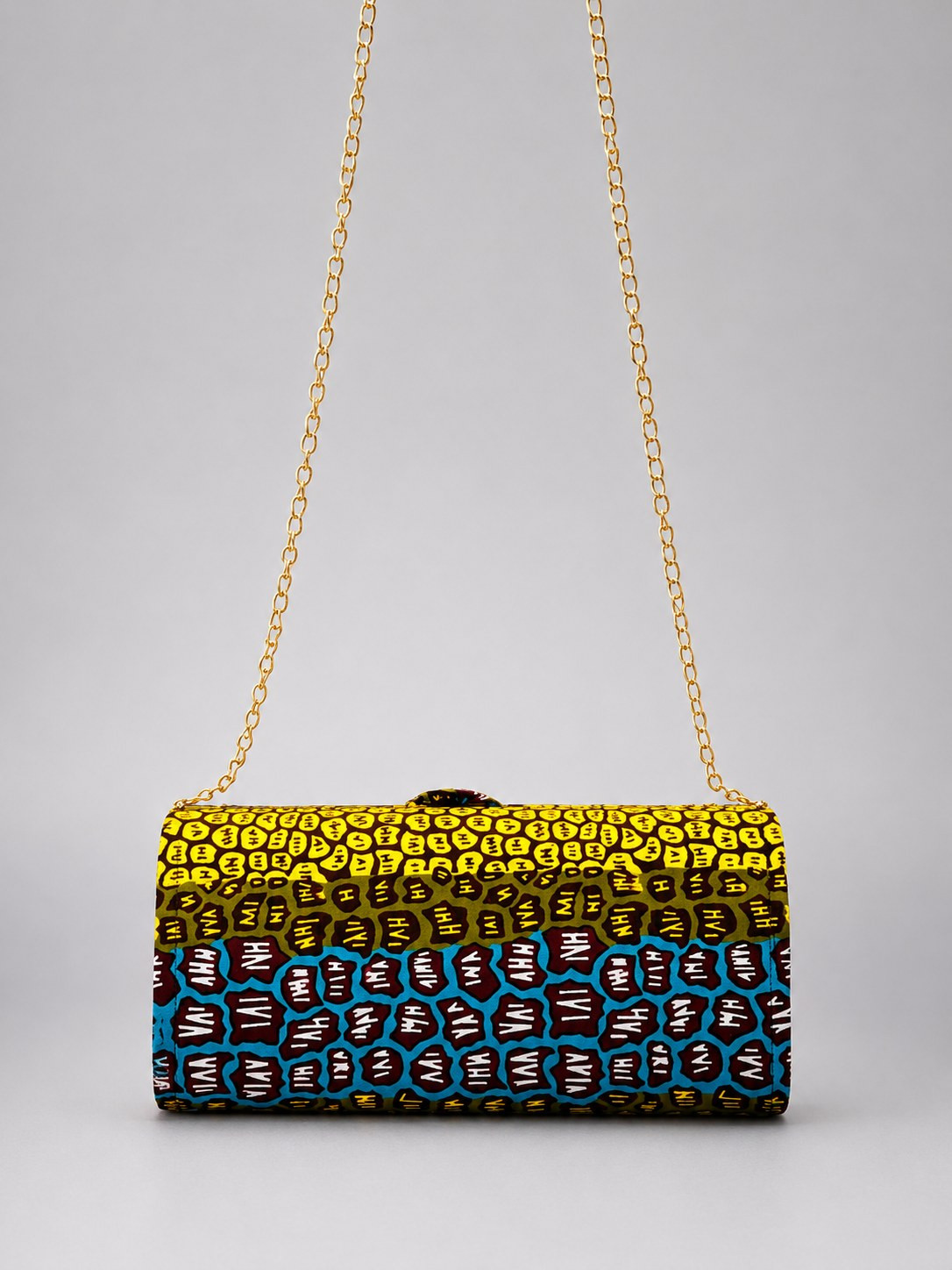 Chain Strap Shoulder Bag – African Print Clutch | Ashiokai alternate view