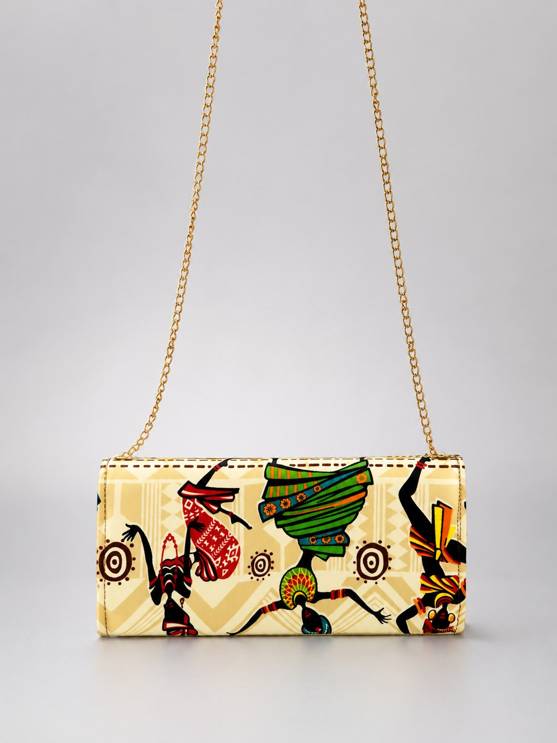 Chain Strap Shoulder Bag – African Print Clutch | Konadu alternate view