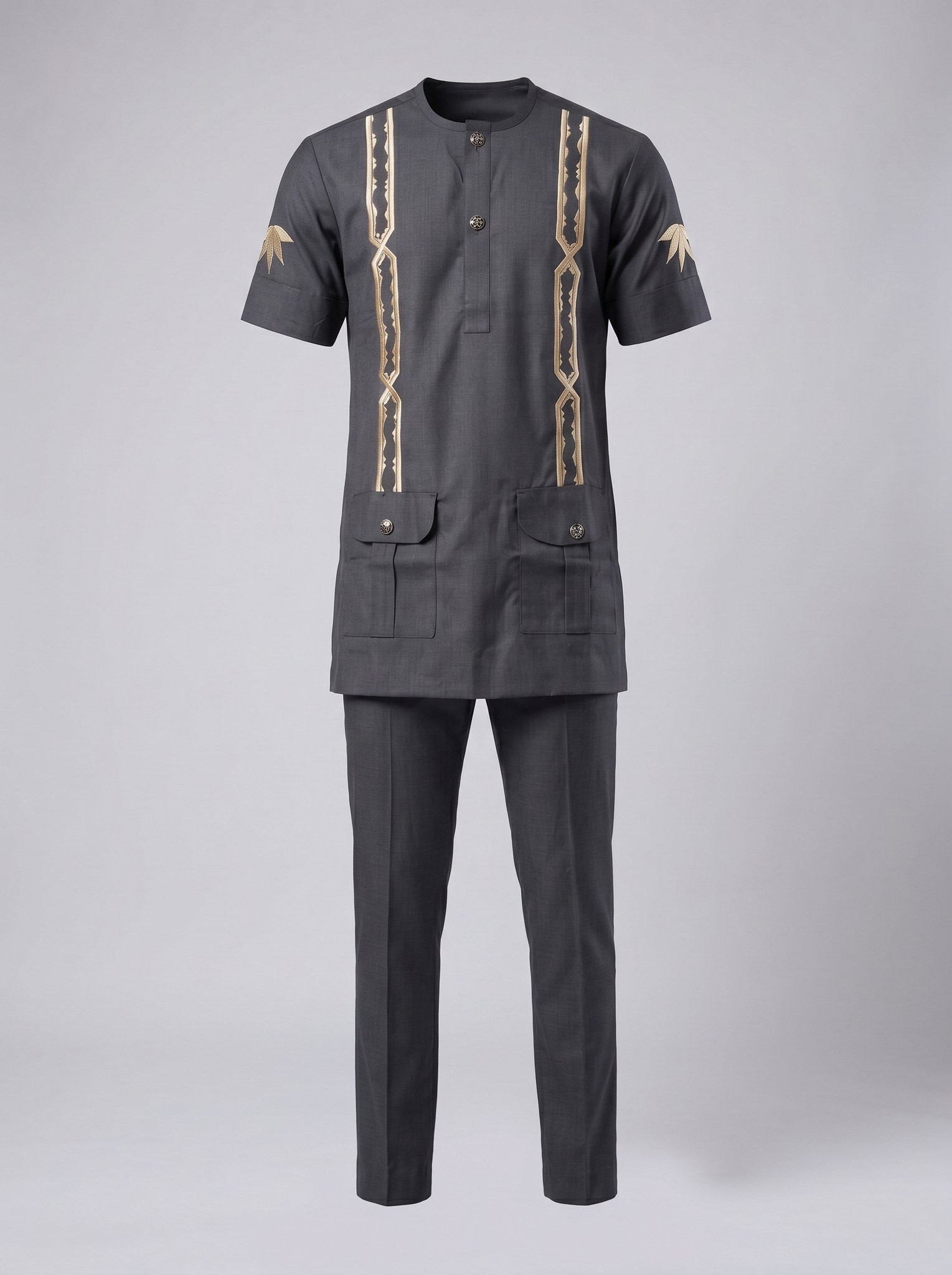 Safari Suit | Men's African Clothing |Taiwo alternate view