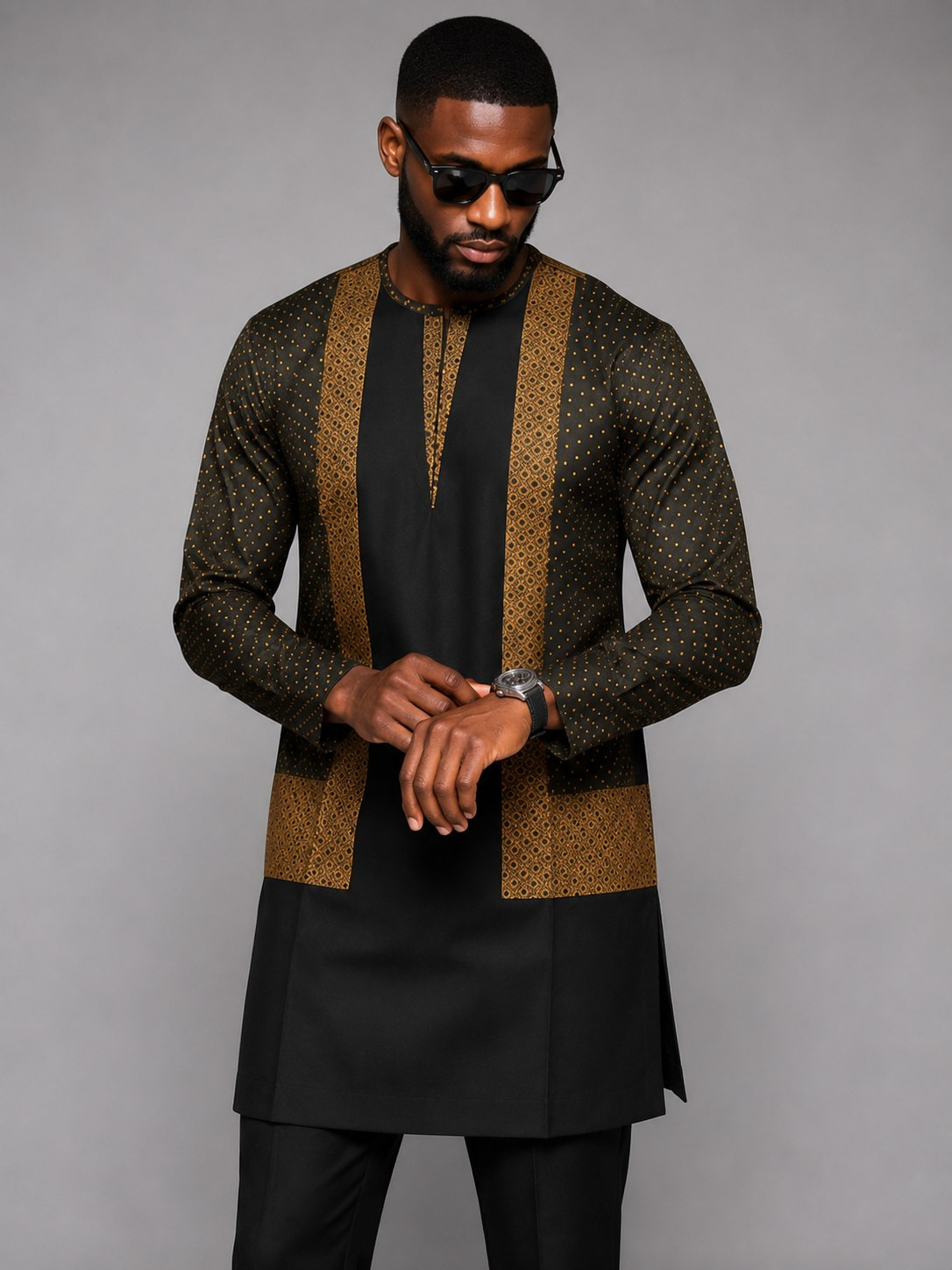 Safari Suit | Men's African Clothing | Hafsat alternate view
