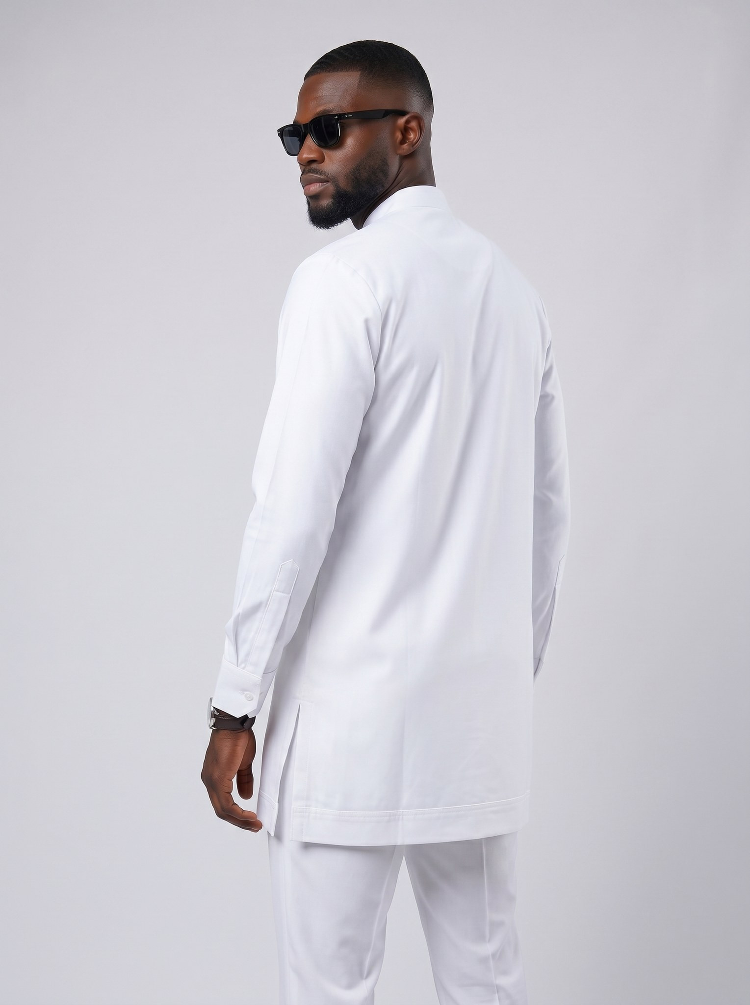 Safari Suit | Men's African Clothing |Rocky WHITE alternate view
