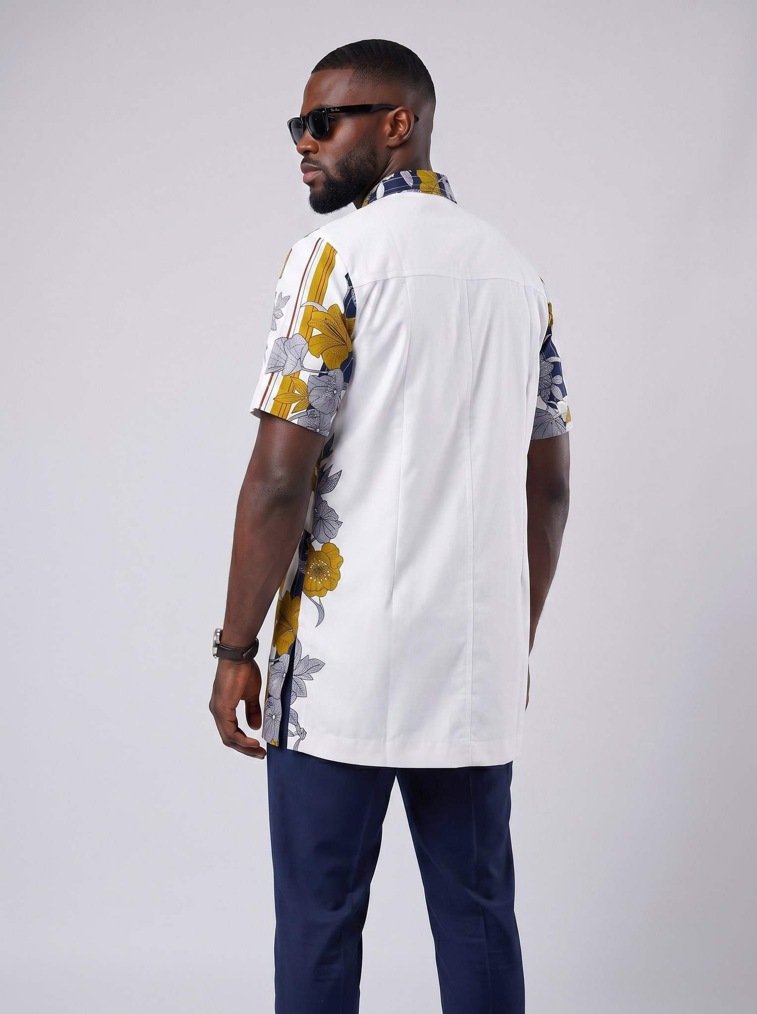 African Clothing for Men | Safari BLUE alternate view