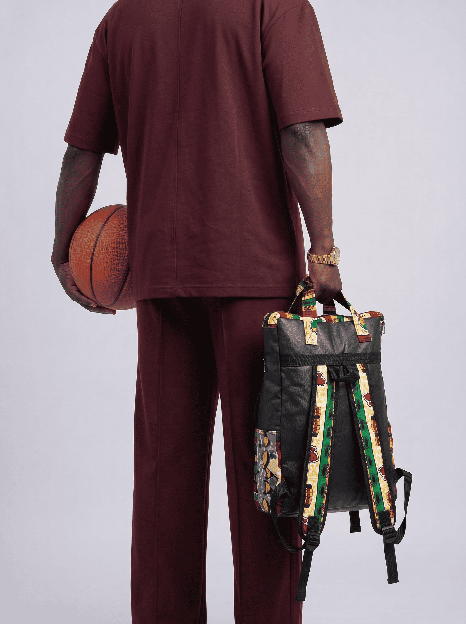 African Backpack – Adinkrahene alternate view