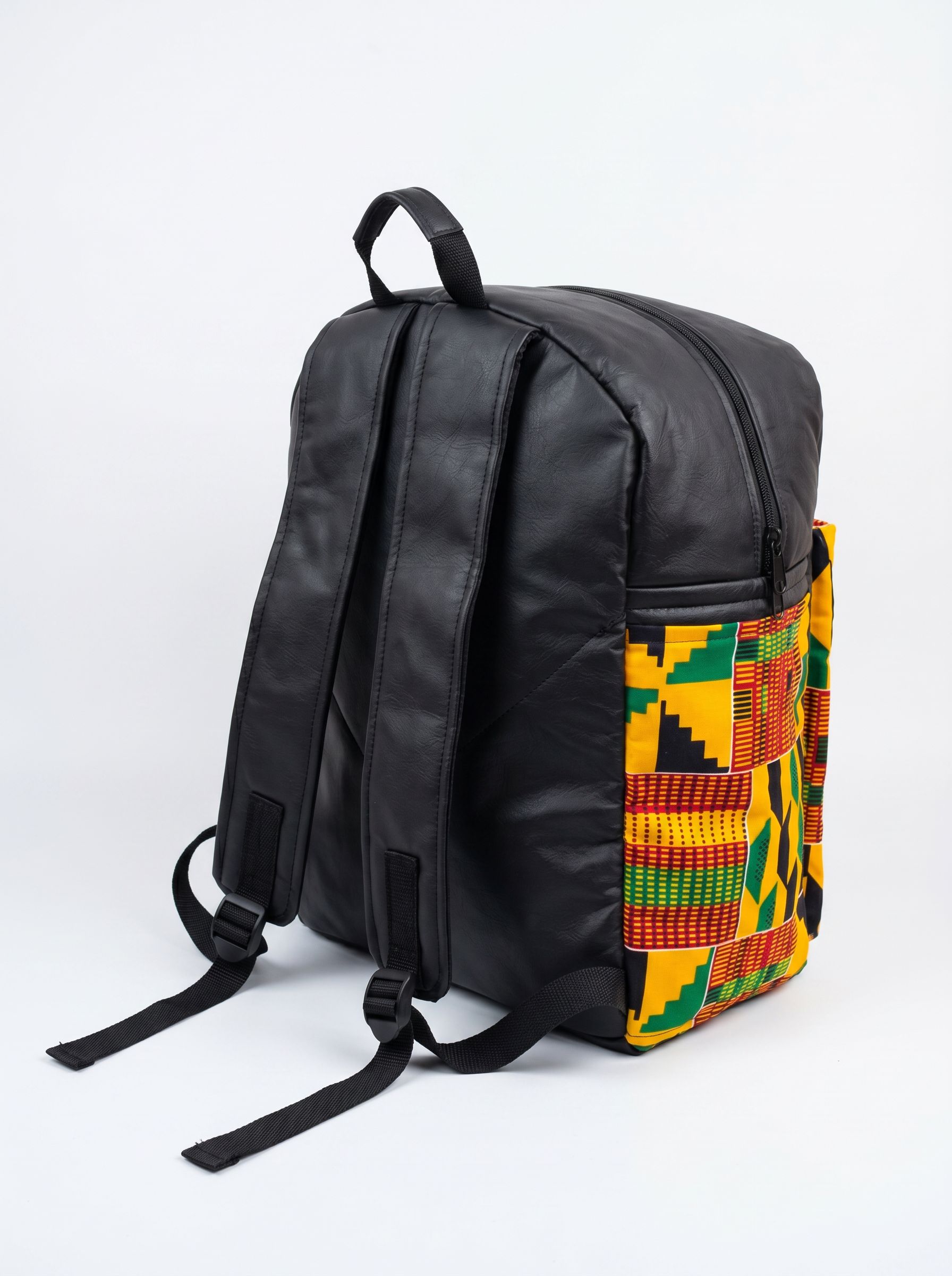 Afrocentric Backpack – Ankara Flap Design | All Purpose alternate view